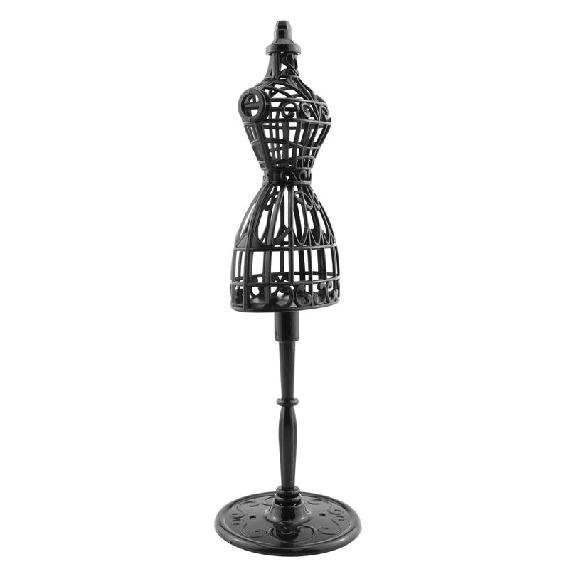 JCBIZ 5pcs Doll Clothes Model Rack Black 220mm Hollow Art Model Frame Clothes Gown Display Mini Mannequin Model for Doll Toy Display - Image 3